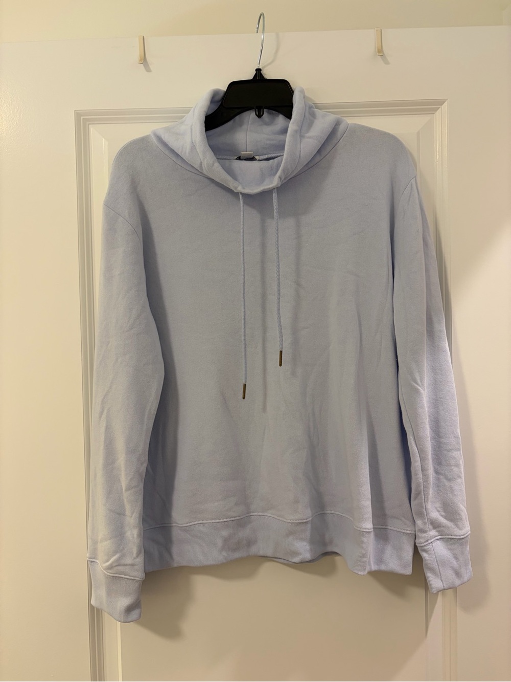 J. Crew Light Blue Cowl Neck Lightweight Sweatshirt